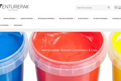 Venturepak ice cream storage containers