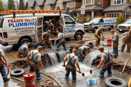 broken water pipe, plumbers in Burnaby, Fraser Valley plumbing